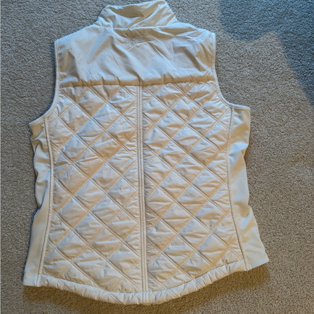 Straight Down Cream/White Sherpa Vest - XL